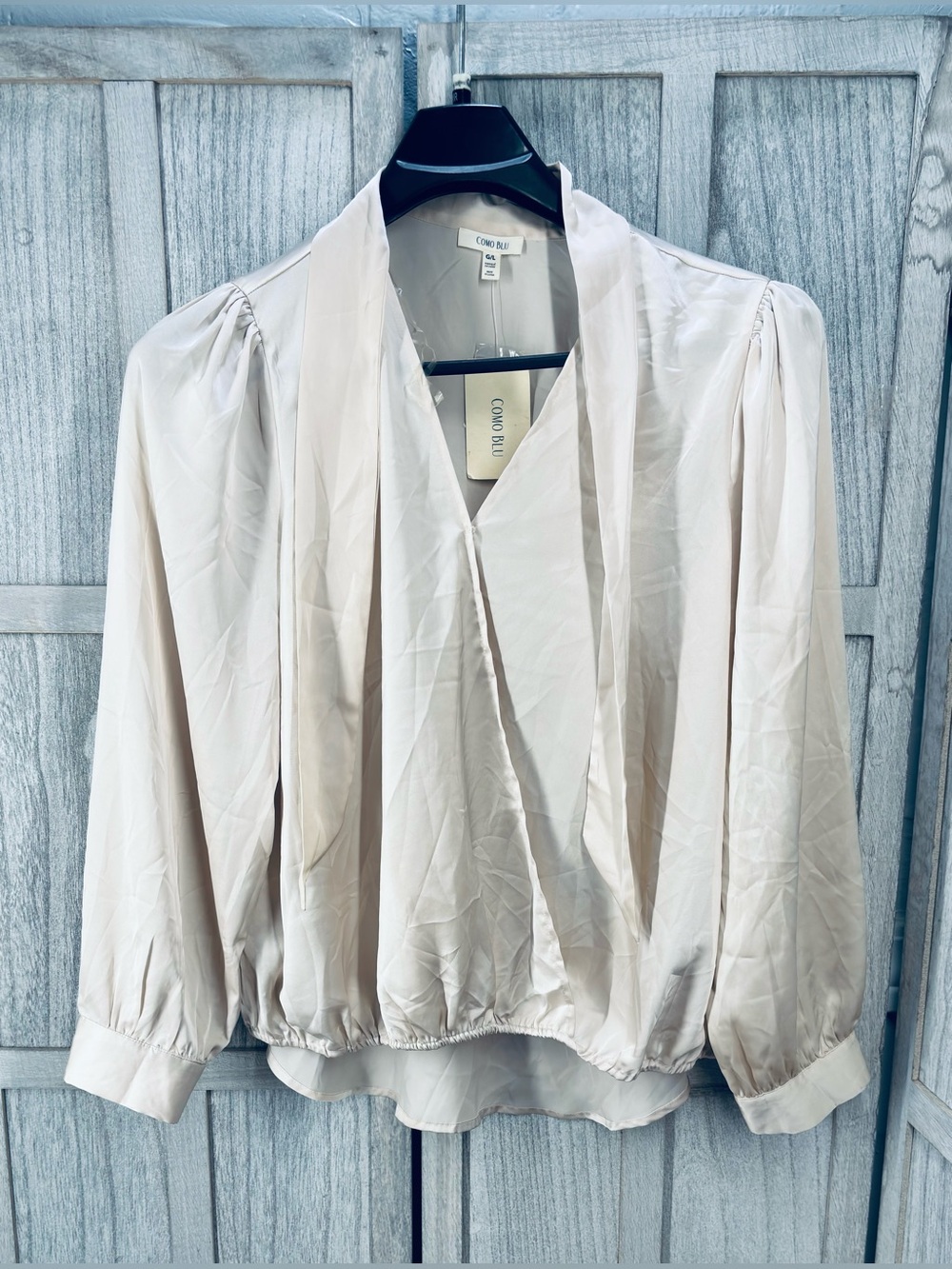 cinq a sept ivory tie-neck blouse